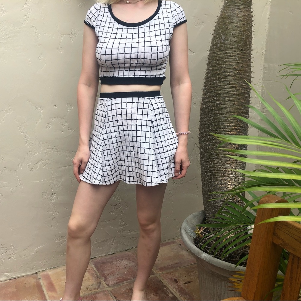 Alt B. Black Crop top & Skirt